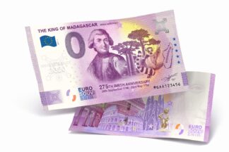 <span style="color: #808080;"><small>Euro Souvenir #WD001A</small></span><br/> <b>MÓRIC BEŇOVSKÝ <i>The King of Madagascar</i></b> – <strong style="color: #0000ff;"><small>ANNIVERSARY</small></strong> [2021]