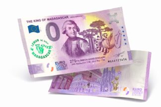 <span style="color: #808080;"><small>Euro Souvenir #WD001M1</small></span><br/> <b>MÓRIC BEŇOVSKÝ <i>The King of Madagascar </i></b>– <strong style="color: #800080;"><small>PRÍTLAČ/IMPRINT</small></strong> [2021]