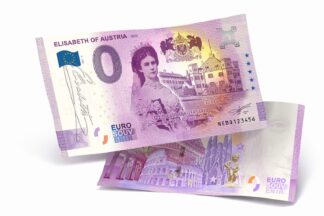 <span style="color: #808080;"><small>Euro Souvenir #WD004E1</small></span><br/> <b>ELISABETH OF AUSTRIA <i>Sissi</i></b> – <strong style="color: #800080;"><small>RELIÉFNA PEČIATKA/EMBOSSED STAMP</small></strong> [2021]