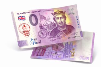 <span style="color: #808080;"><small>Euro Souvenir #WD012M1</small></span><br/> <b>RICHARD THE LIONHEART <i>Richard Coeur de Lion</i></b> – <strong style="color: #800080;"><small>PRÍTLAČ/IMPRINT</small></strong> [2022]