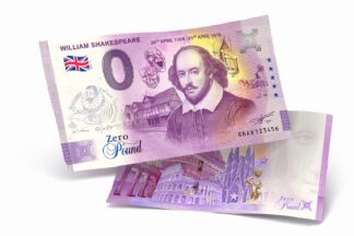 <span style="color: #808080;"><small>Euro Souvenir #WD014M1</small></span><br/> <b>WILLIAM SHAKESPEARE</b> – <strong style="color: #800080;"><small>PRÍTLAČ/IMPRINT</small></strong> [2023]