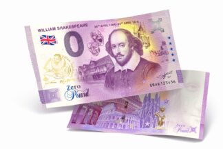 <span style="color: #808080;"><small>Euro Souvenir #WD014M2</small></span><br/> <b>WILLIAM SHAKESPEARE</b> – <strong style="color: #800080;"><small>PRÍTLAČ/IMPRINT</small></strong> [2023]