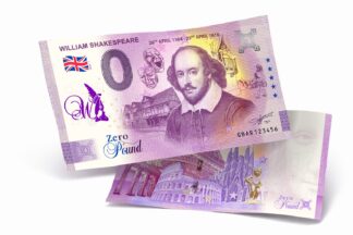 <span style="color: #808080;"><small>Euro Souvenir #WD014S1</small></span><br/> <b>WILLIAM SHAKESPEARE</b> – <strong style="color: #800080;"><small>PEČIATKA/STAMP</small></strong> [2023]