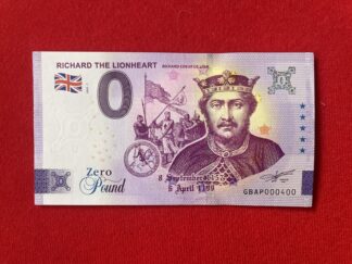 <span style="color: #808080;"><small>DutchAuction™ #1039</small></span><br/> <span style="color: #00B7EB;"><b>RICHARD THE LIONHEART</b></span> [2022] <br/><span style="color: #00B7EB;"><b>N°000400</b></span>